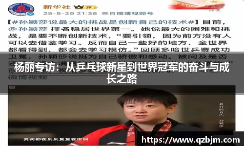 杨丽专访：从乒乓球新星到世界冠军的奋斗与成长之路